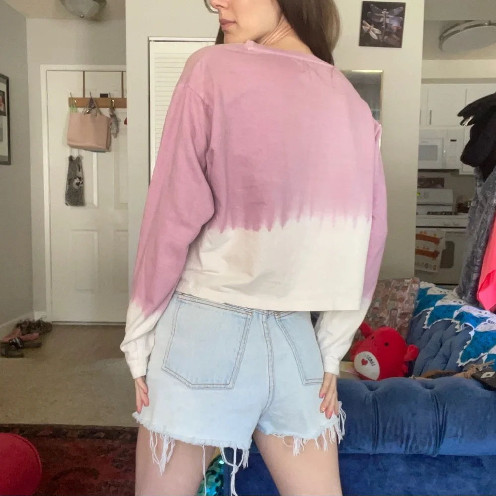 SOLD Vintage BONGO Distressed Light Wash Denim High-Waist Shorts - Picture 5 of 13